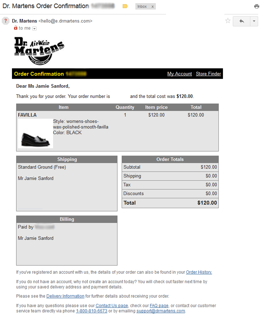 Dr martens hotsell email address