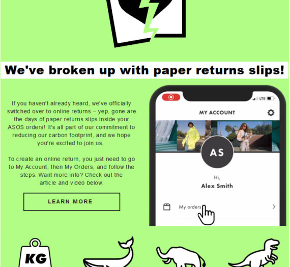 ASOS Breaking Up With Paper Email | Brand Experience Project